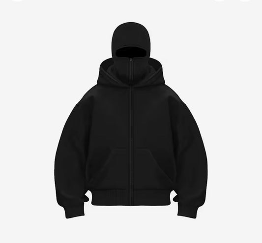 NOIRÉVA™ Arctic Shadow Fleece Balaclava Hoodie